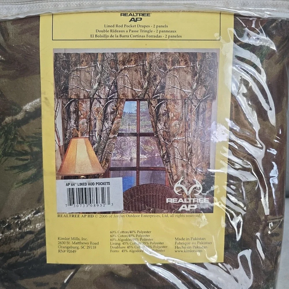 Realtree Lined Curtains Drapes 42